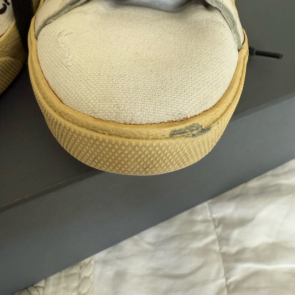 Saint Laurent White and Black Sneakers - Picture 8 of 11